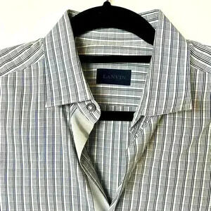 NEW! Lanvin 100% Cotton Long Sleeve Button Down Shirt.